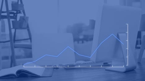 Animation-Der-Statistischen-Datenverarbeitung-Gegen-Den-Schreibtisch