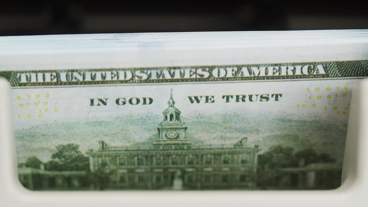 Close-up of US Currency: One Hundred Dollar Bills