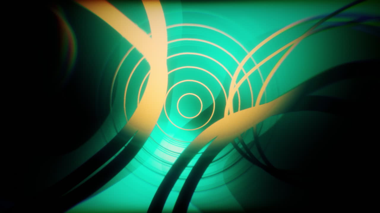 Abstracte Neon Cirkels en Lijnen Achtergrond