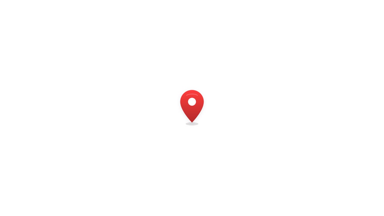 Red Map Location Pin Icon Appearing on White Background