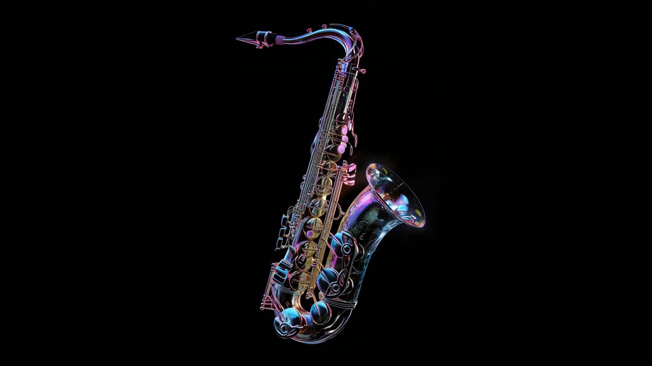 Colorful Holographic Tenor Saxophone