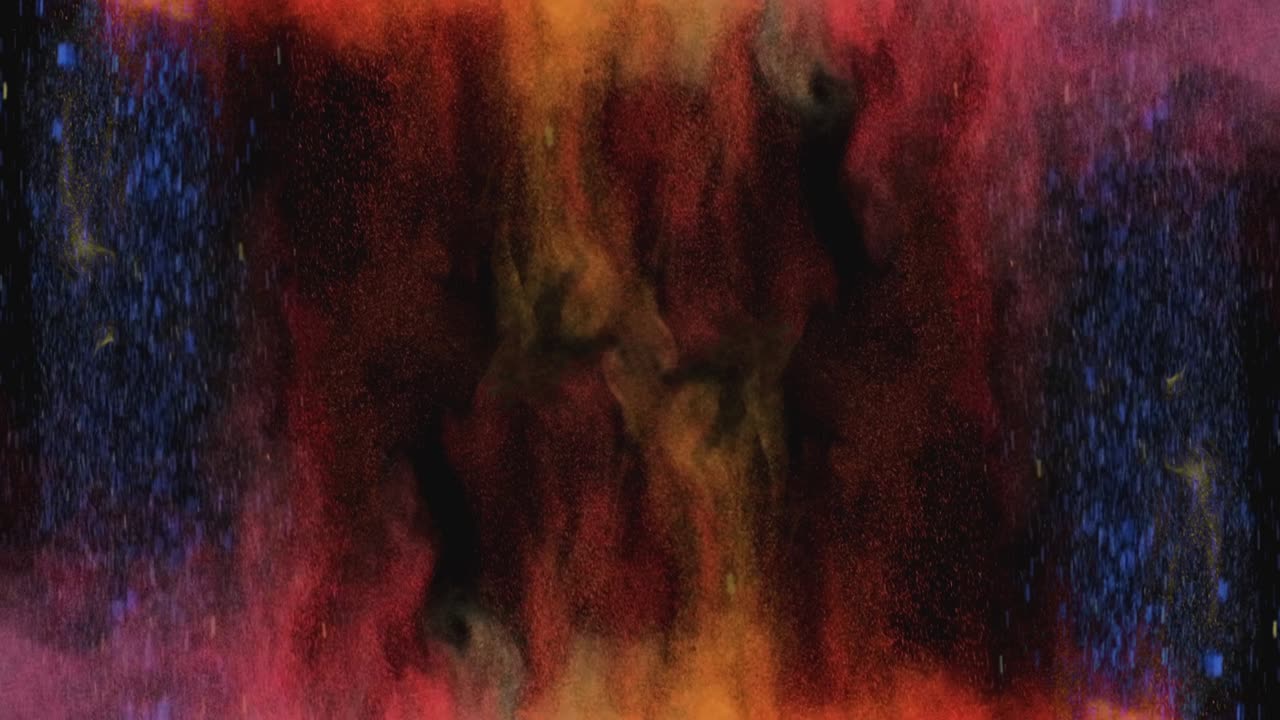 la explosión de arena colorida en cámara lenta