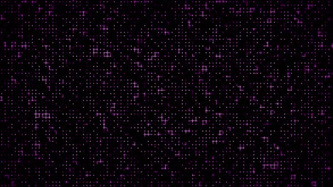 seamless abstract black background with animated purple neon lights and dots. geometric pattern of technology