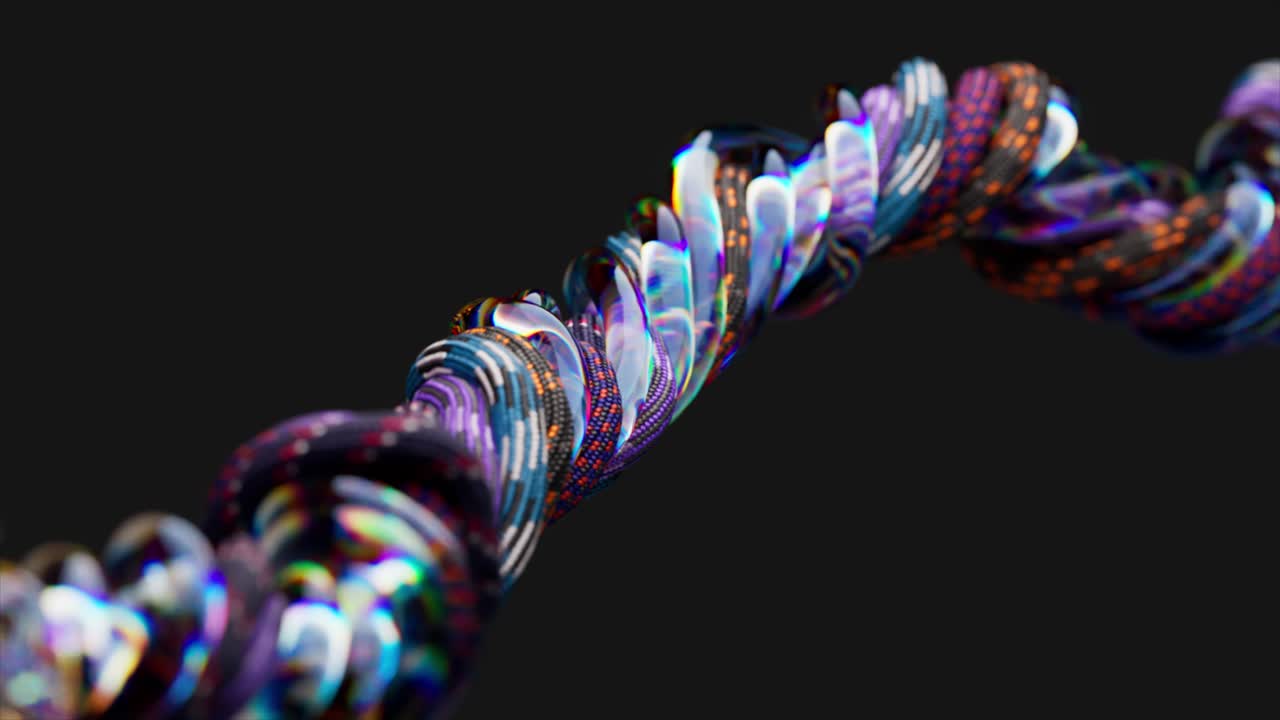 Abstract Colorful Twisted Spiral Design