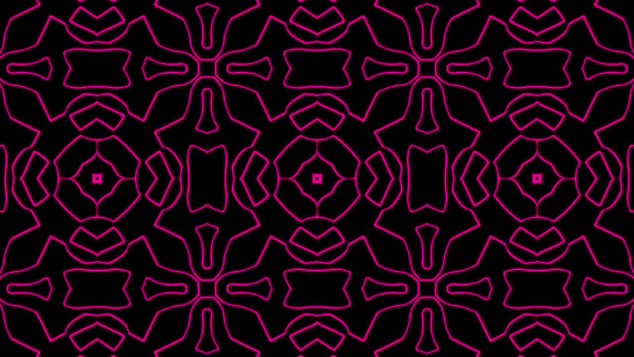 fondo de patrón sin costuras geométrico rosa abstracto. rayas abstractas bucle de caleidoscopio. rápido psicodélico colorido fondo de kaleidoscopio vj. discoteca fondo de movimiento abstracto. efecto caleidoscope