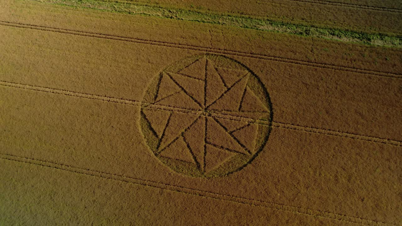 이상한 밀밭 작물 원 농지 기물 파손 공중 새눈 회전 오른쪽보기 스탠튼 세인트 버나드 윌트 쉬트