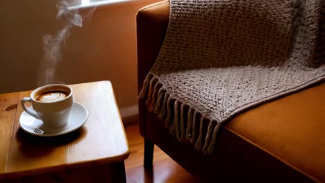 cozy coffee break by the window