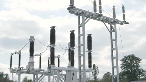 construcción de una subestación de transformadores