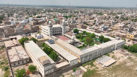 aerial view of university campus in sindh, pakistan