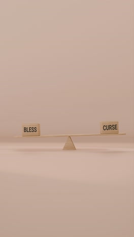 veritcal video of bless and curse balancing on seesaw