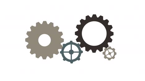 simple gear animation white background
