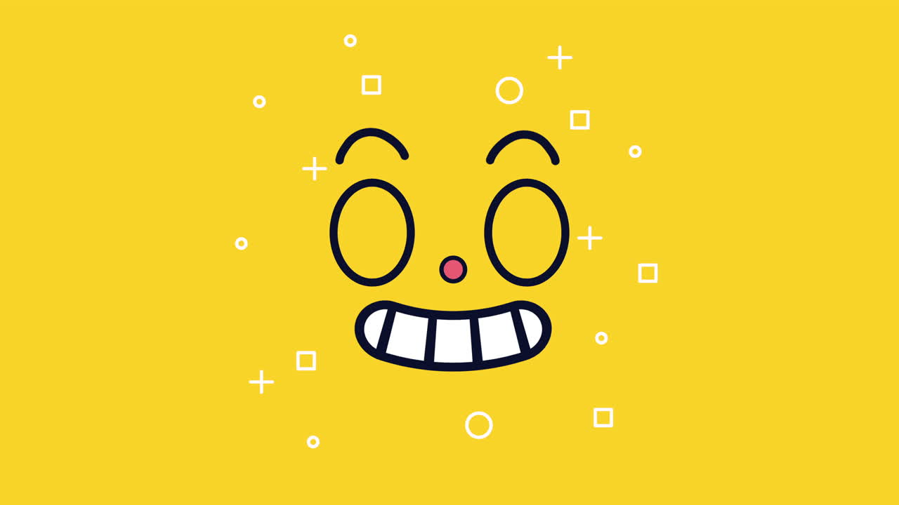 emoji amarillo animación de personajes cómicos kawaii