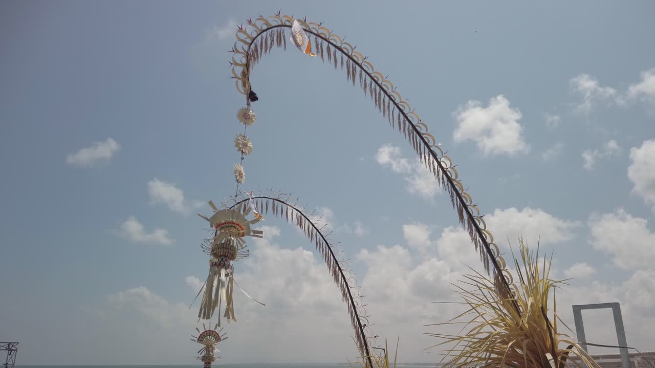 아름다운 거리 발리 penjor