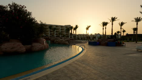 outdoor pool in luxurious beach resort of sentido palm royale soma bay in hurghada, egypt