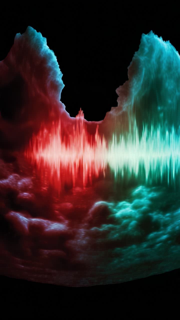 A Stunning Visualization of Sound Waves Amidst Vibrant Colors, Capturing The Dynamic Interaction Between Audio Frequencies and Artistic Representation