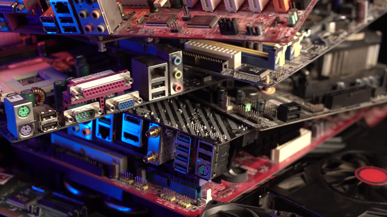 Electronic Waste, Desktop Motherboards and Graphic Cards For Recycling