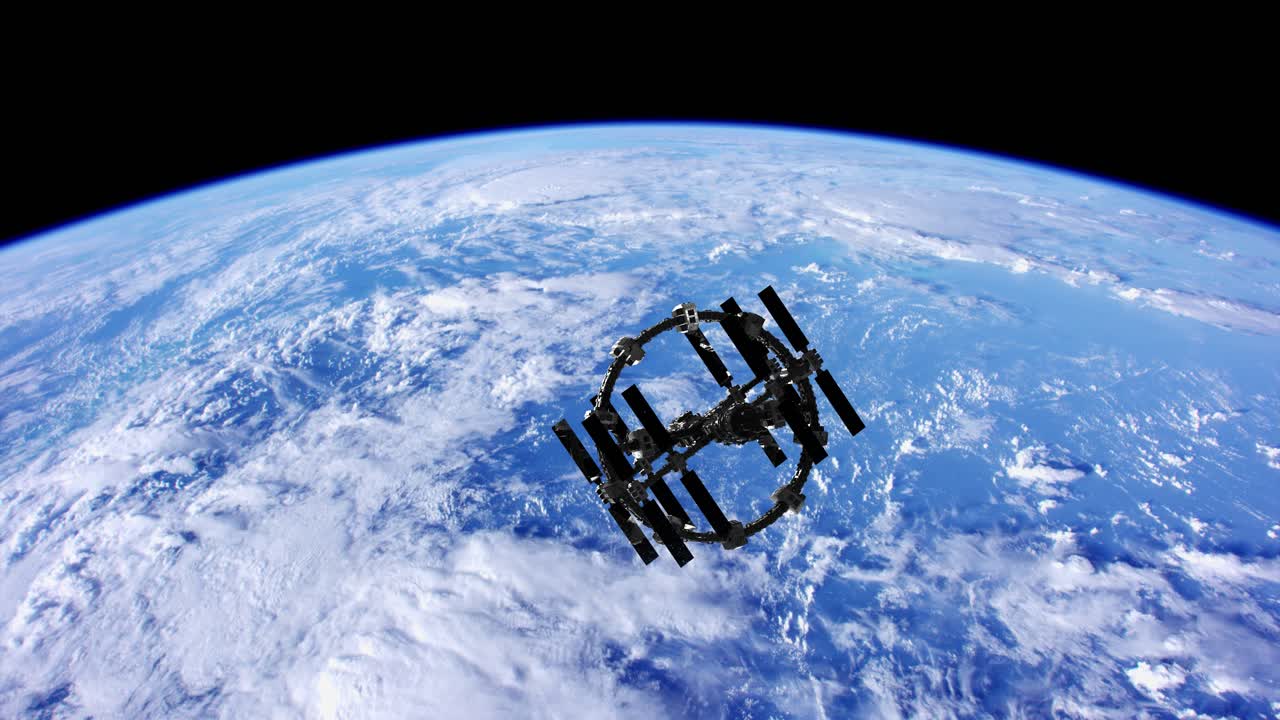 estación espacial internacional en el espacio exterior sobre el planeta tierra