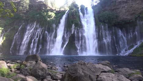 4k stock footage video of burney falls