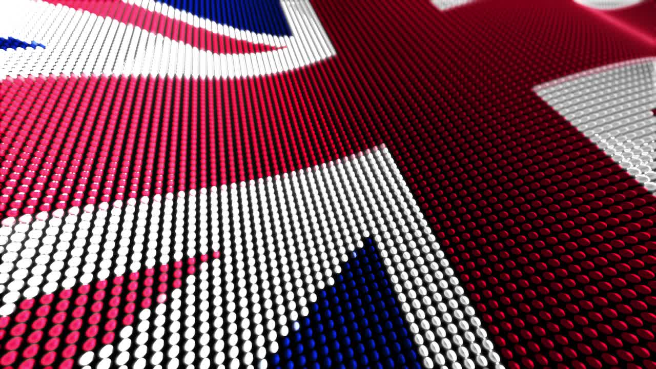 모션 입자 플래그 루프 영국