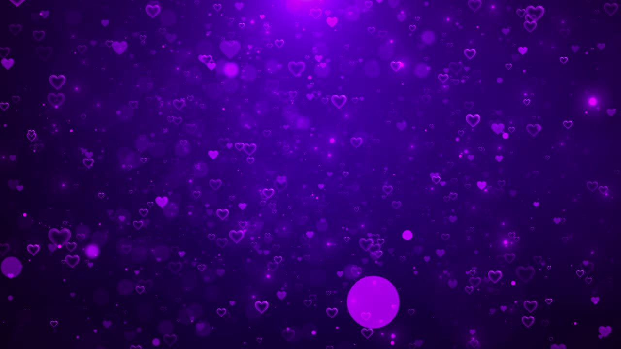 Cuore di luci al neon con particelle luccicanti e incandescenti, animazione concettuale di San Valentino e amore