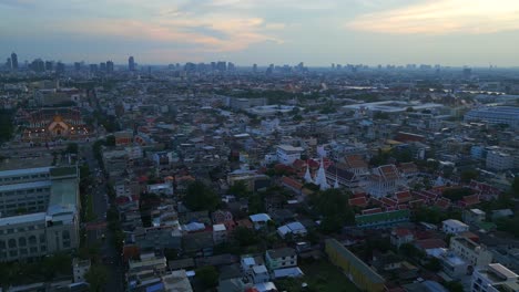 overview bangkok old town with monastery