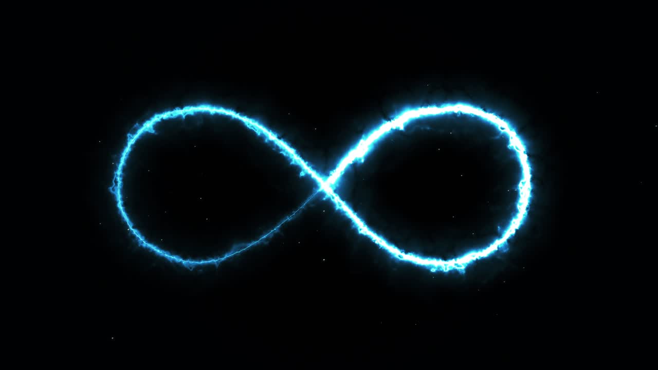 símbolo de infinito brillante