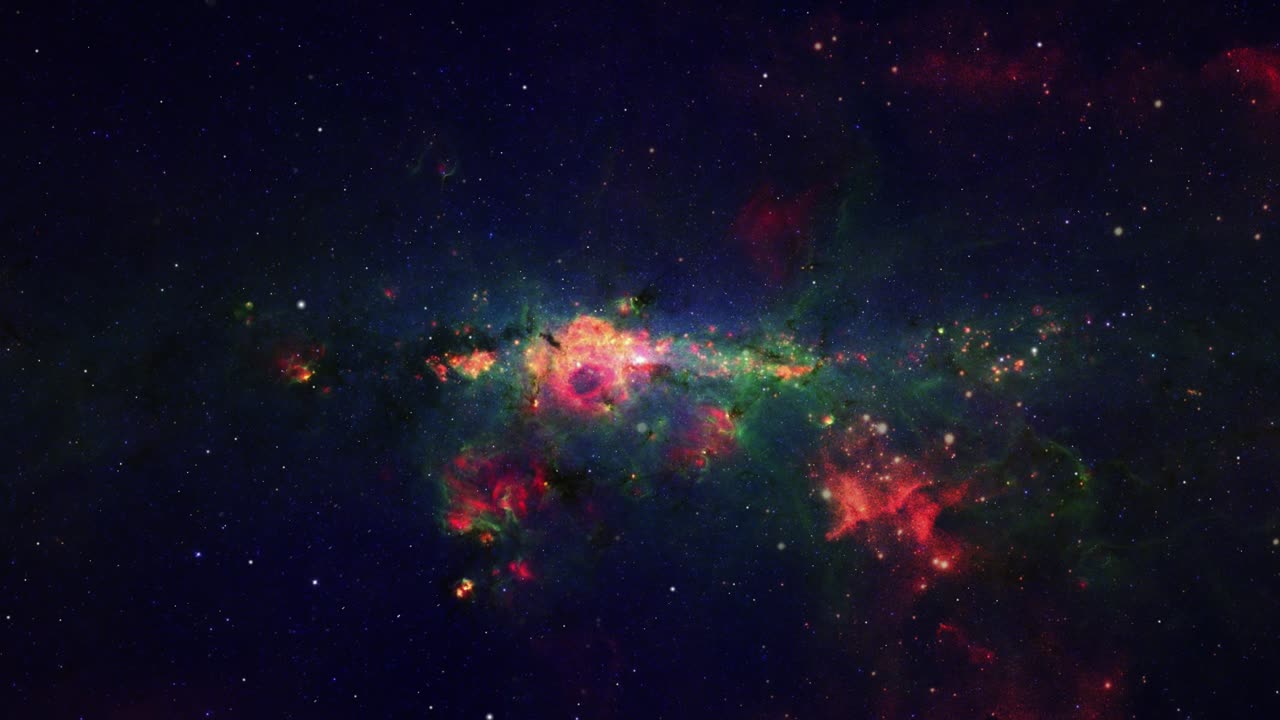 vista del espacio de una nebulosa brillante 4k