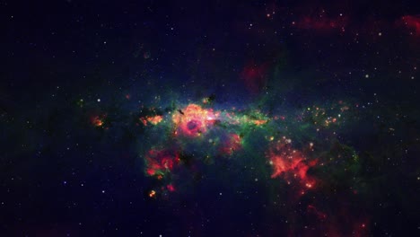 Space-view-of-a-shiny-nebula-4k