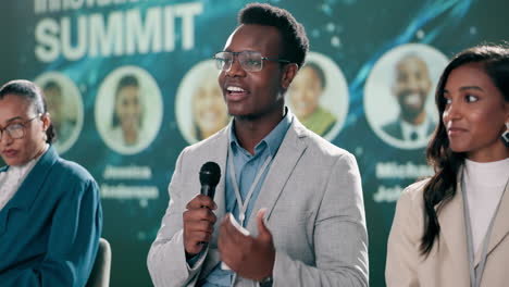 business panel at a conference