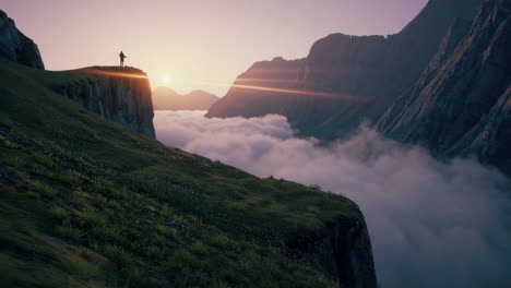 sunrise view from mountain peak
