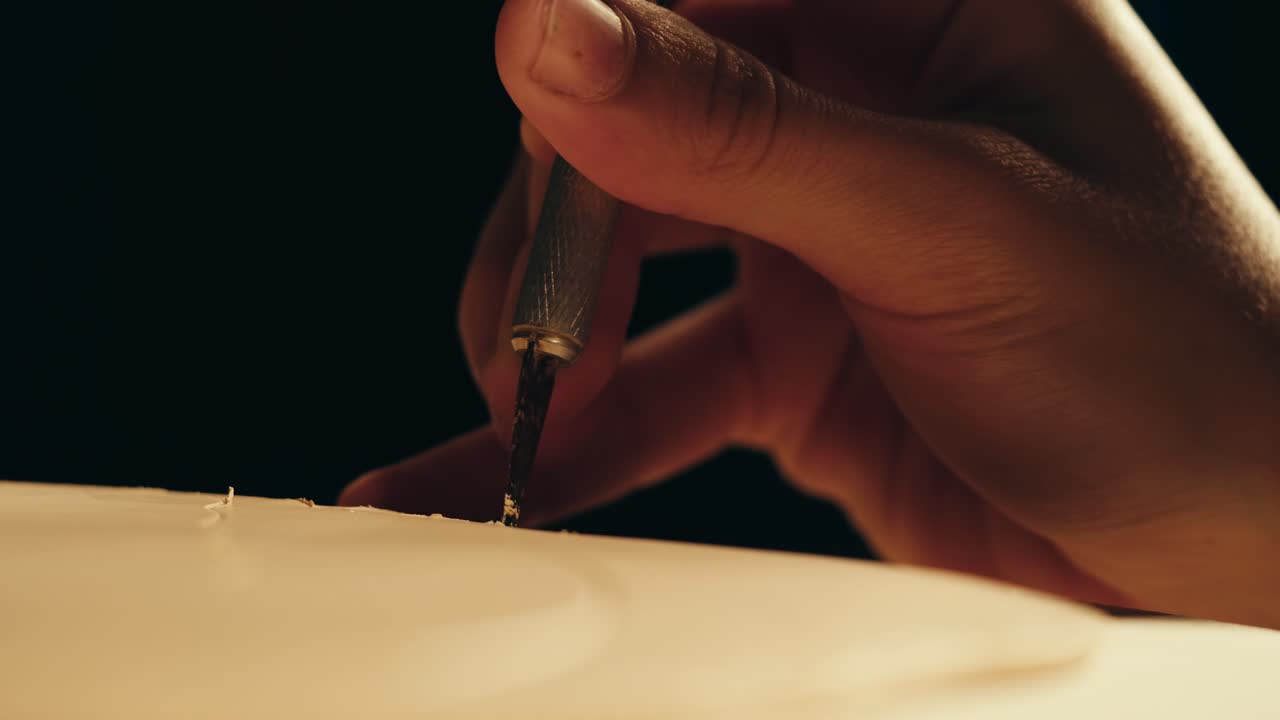 Close-up of a Carver at Work