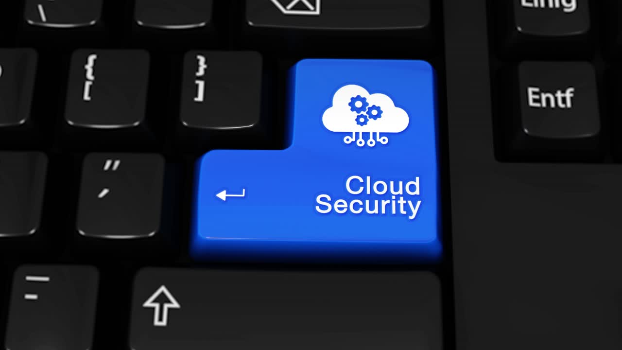 Cloud Security Key on Keyboard