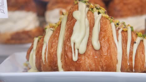 white chocolate pistachio croissant