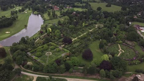 drone shot of memorial park in stoke poges