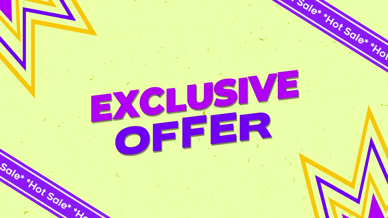 Offerta esclusiva animata con promozione di saldi imperdibili.