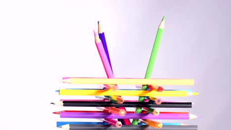 colorful pencils in holder