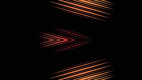 abstract geometric background with orange and red lines on black