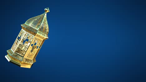 ramadan, the islamic lantern slowly swings like a pendulum in a loop.