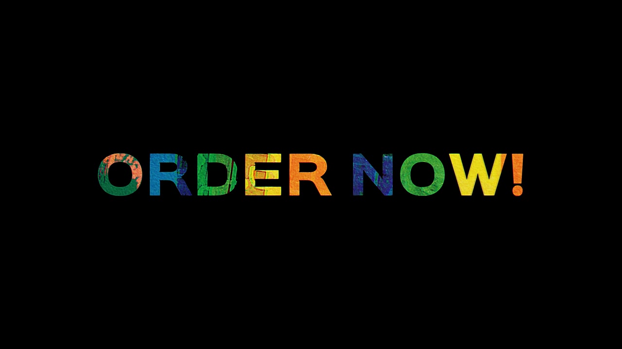 Animated Order Now Text with Glitch Effect
