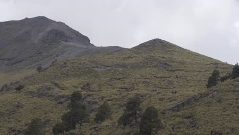 A-hiking-trail-leading-to-the-top-of-Iztaccihuatl-volcanic-mountain-in-Mexico