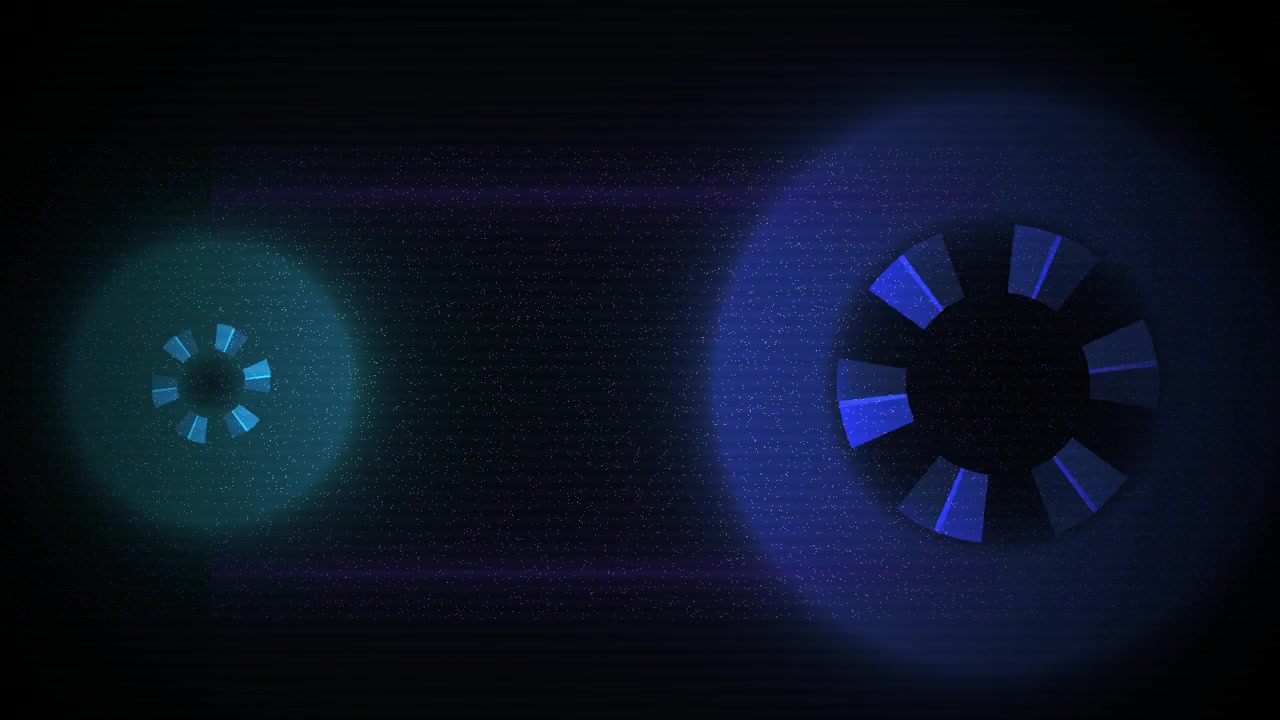 Abstract Digital Reels Spinning with Glitch Effect