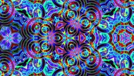 liquid iridescent symmetrical pattern like kaleidoscope with waves. 3d stylish looped abstract bg, wavy structure of brilliant liquid glass with beautiful gradient colors. 4k