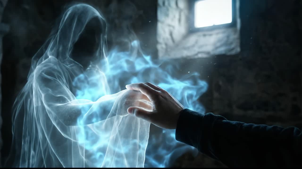 Hantu Halus dan Tangan Manusia Terhubung dengan Energi Biru