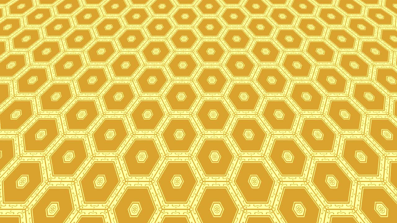 위로 기울어지고 움직이는 기하학적 형상을 가진 그래픽 비디오 패턴.