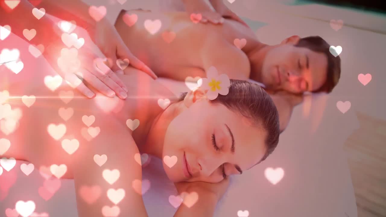 마사지를 받는 커플