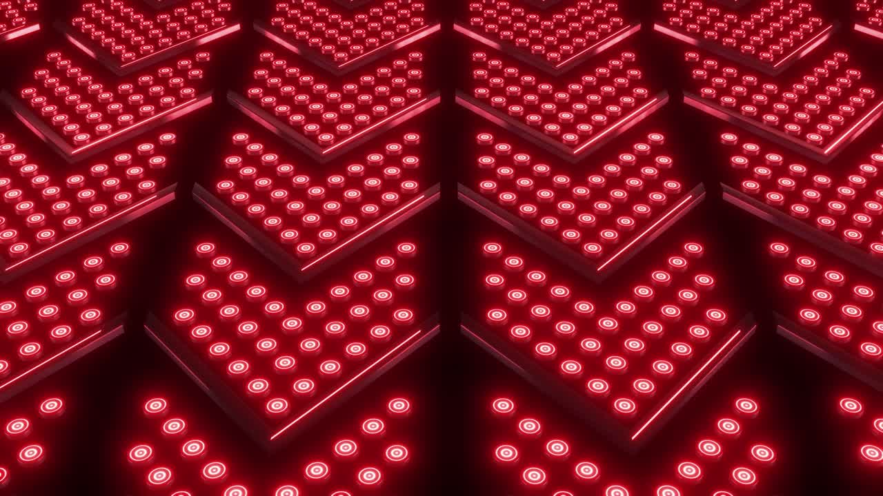 Red Neon Arrow Pattern Background