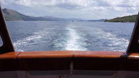 view through the window of the boat - croatia