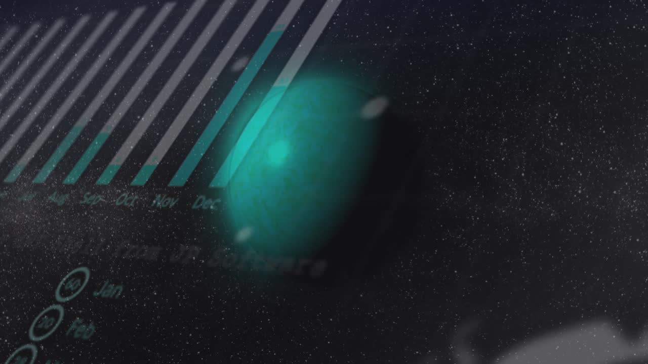 Animation of data processing over globe