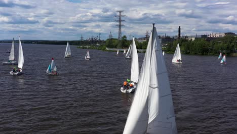 sailing competition on a lake