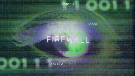 Animation of data processing over eye